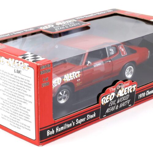 1:18 ERTL 1970 Chevrolet Chevelle SS454 LS6 Coupe RED ALERT Bob Hamilton Super Stock