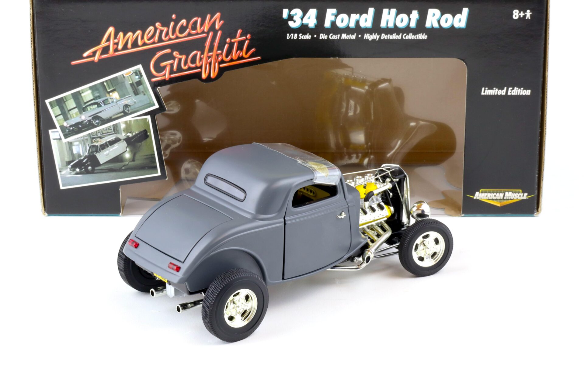1:18 ERTL 1934 Ford Hot Rod American Graffiti matt grey