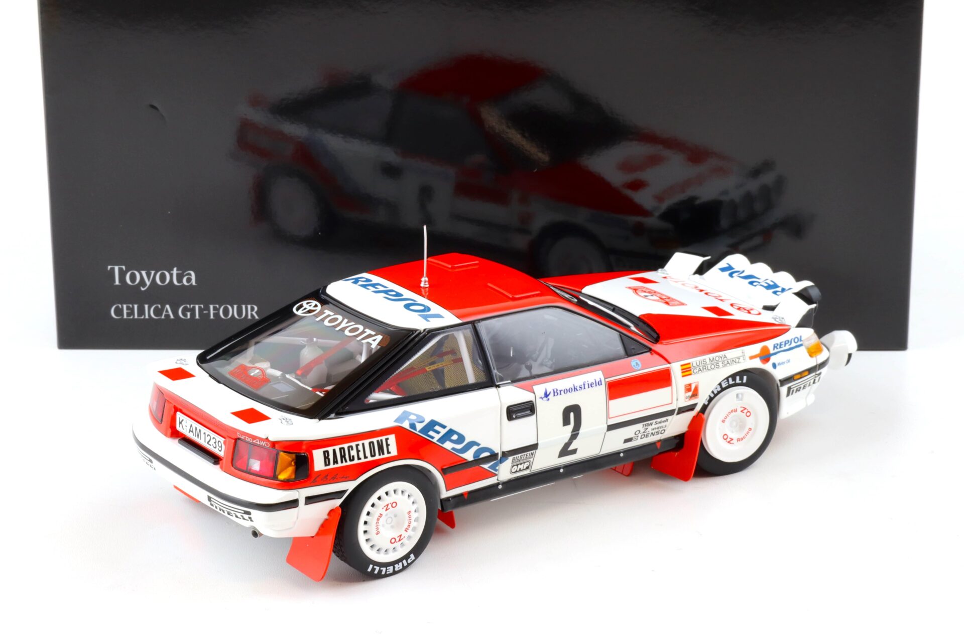 1:18 Kyosho Toyota Celica GT-FOUR 1991 Rally Monte Carlo #2 Sainz/Moya