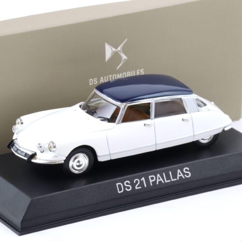 1:43 Norev Citroen DS 21 Pallas 1967 Carrera white/ Orient blue DEALER VERSION