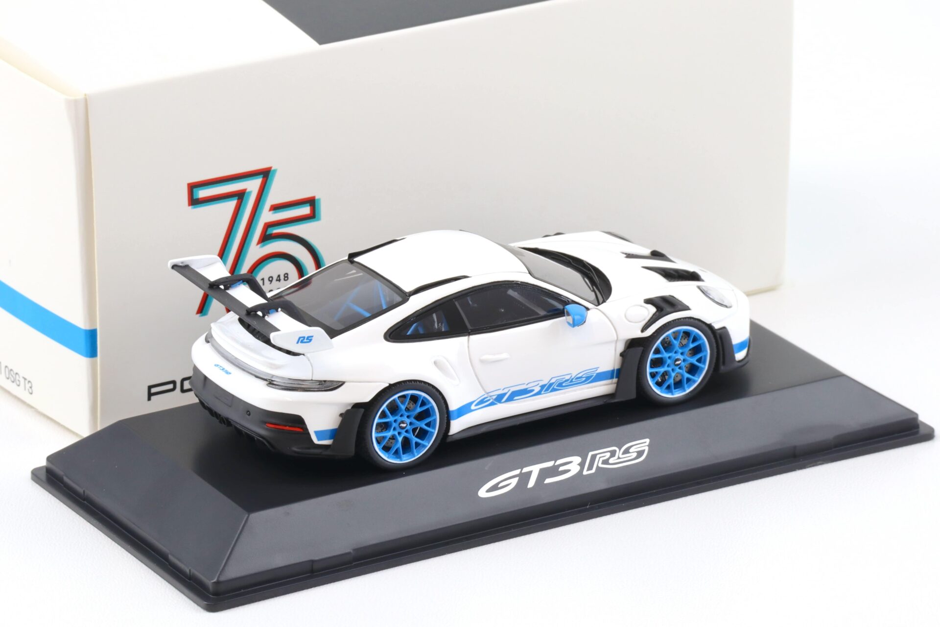 1:43 Spark Porsche 911 (992) GT3 RS IAA 2023 white/blue Limited WAP DEALER