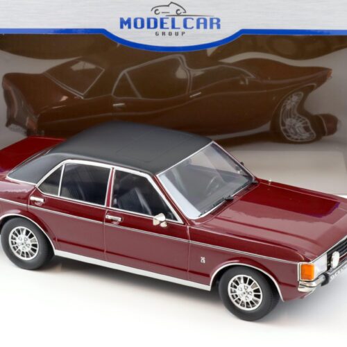 1:18 MCG Ford Granada 2.6 MK1 Limousine 1975 dark red metallic/ black roof