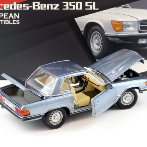 1:18 Sun Star Mercedes 350SL W107 Hardtop blue metallic 1977