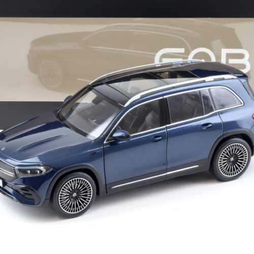 1:18 NZG Mercedes EQB AMG Line 2021 denim blue metallic DEALER VERSION - Image 1
