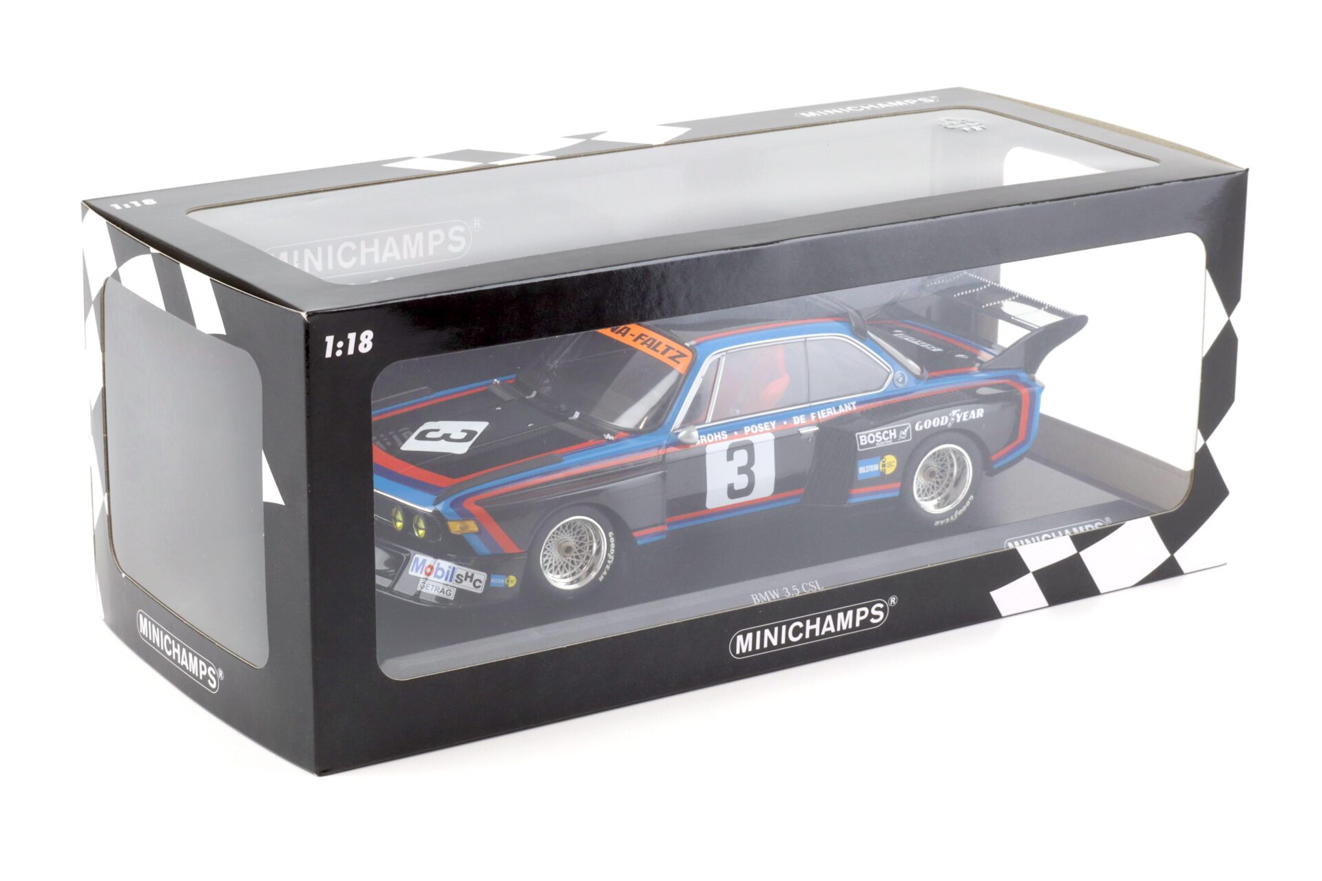 1:18 Minichamps BMW 3.5 CSL #3 DE Fierlant/ Grohs 6H Silverstone 1976