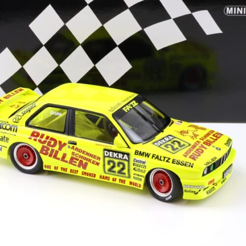 1:18 Minichamps BMW M3 E30 DTM 1989 Valier Motorsport H.Grohs #22 Rudy Billen