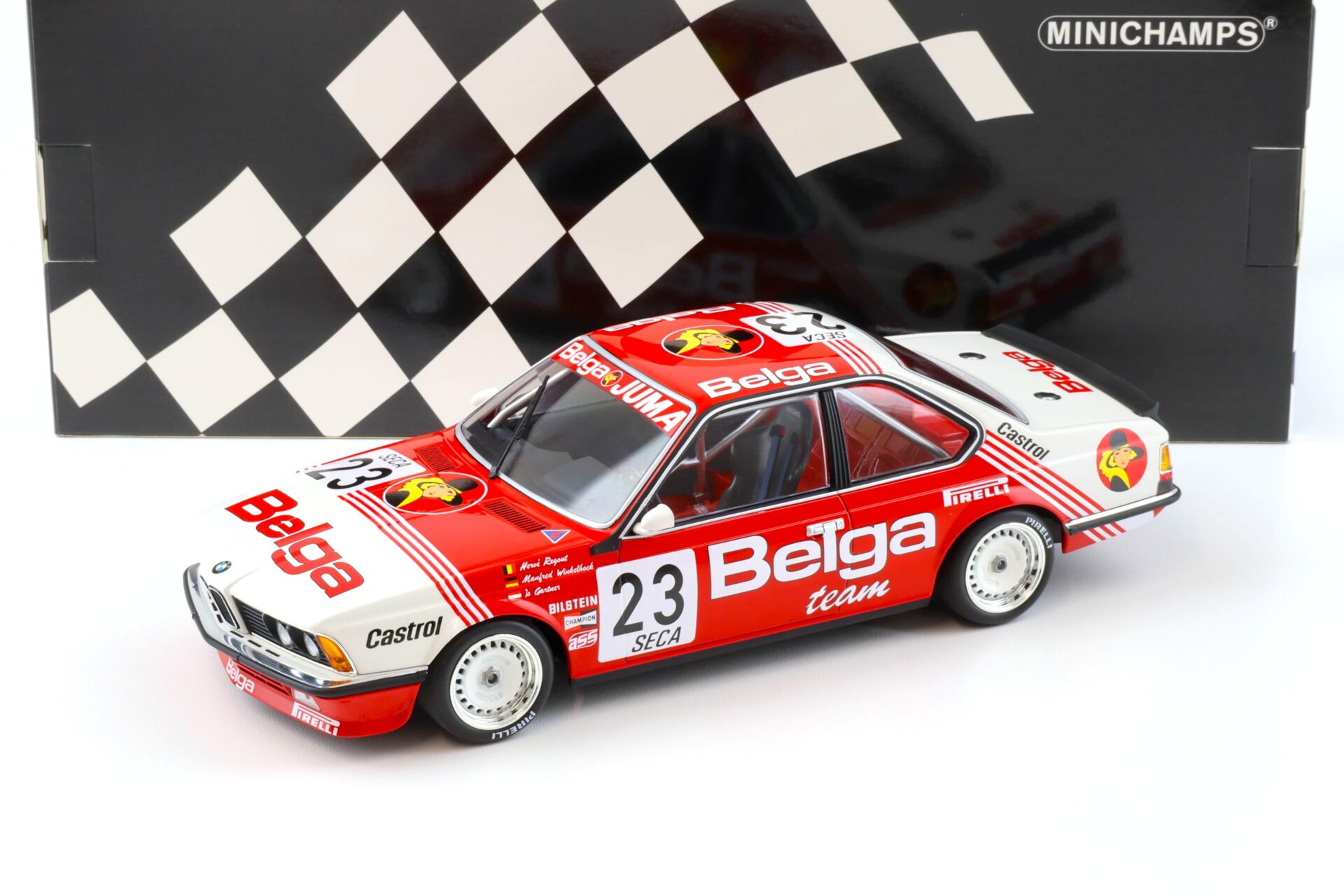 ID 91302 orig.jpg 1:18 Minichamps BMW 635 CSI Belga Juma Racing 24h SPA 1985 Winkelhock/ Regout