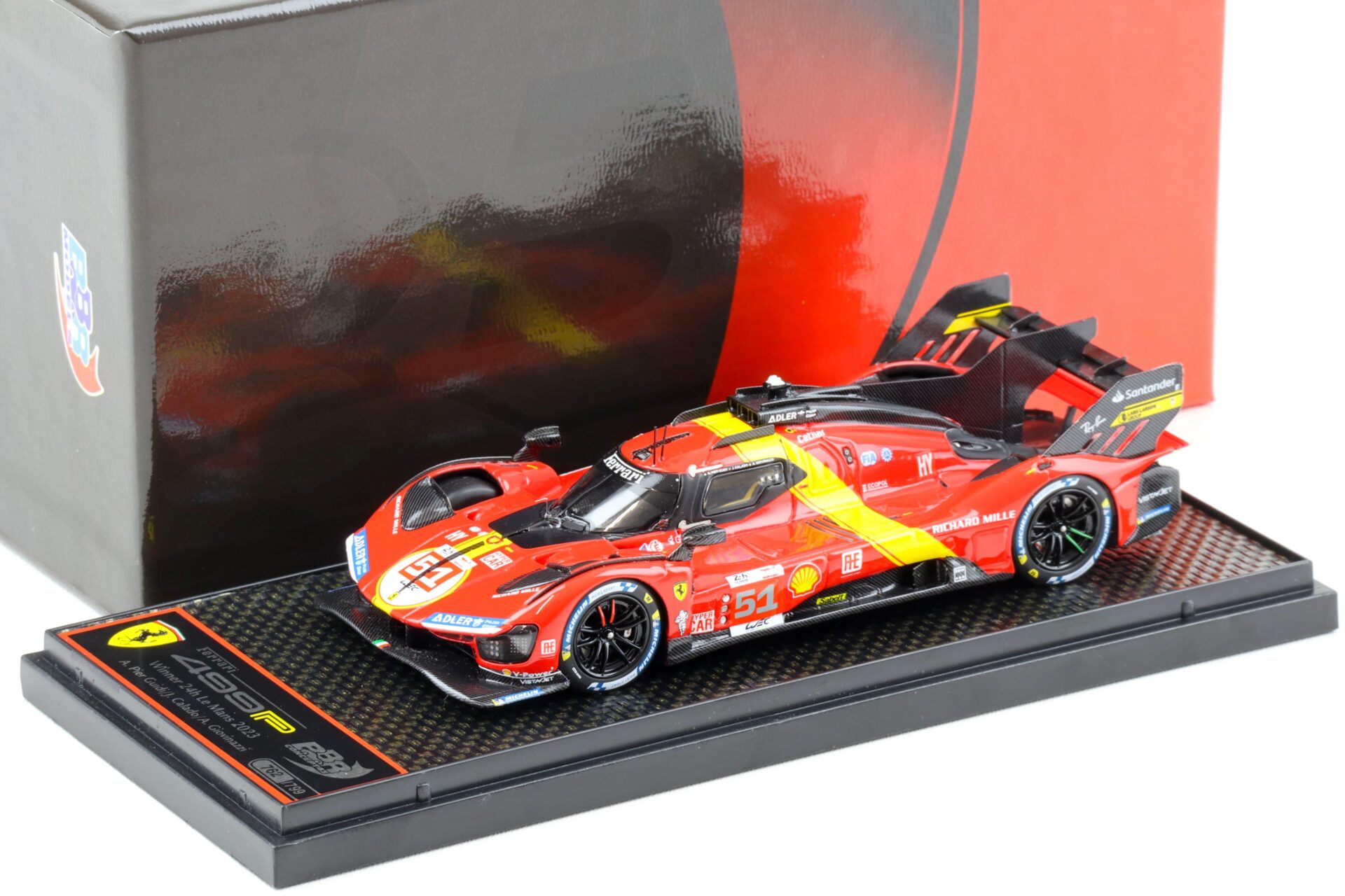 1:43 BBR Ferrari 499P #51 AF Corse Winner 24h Le Mans 2023 Guidi/ Calado - Limited 799 pcs.