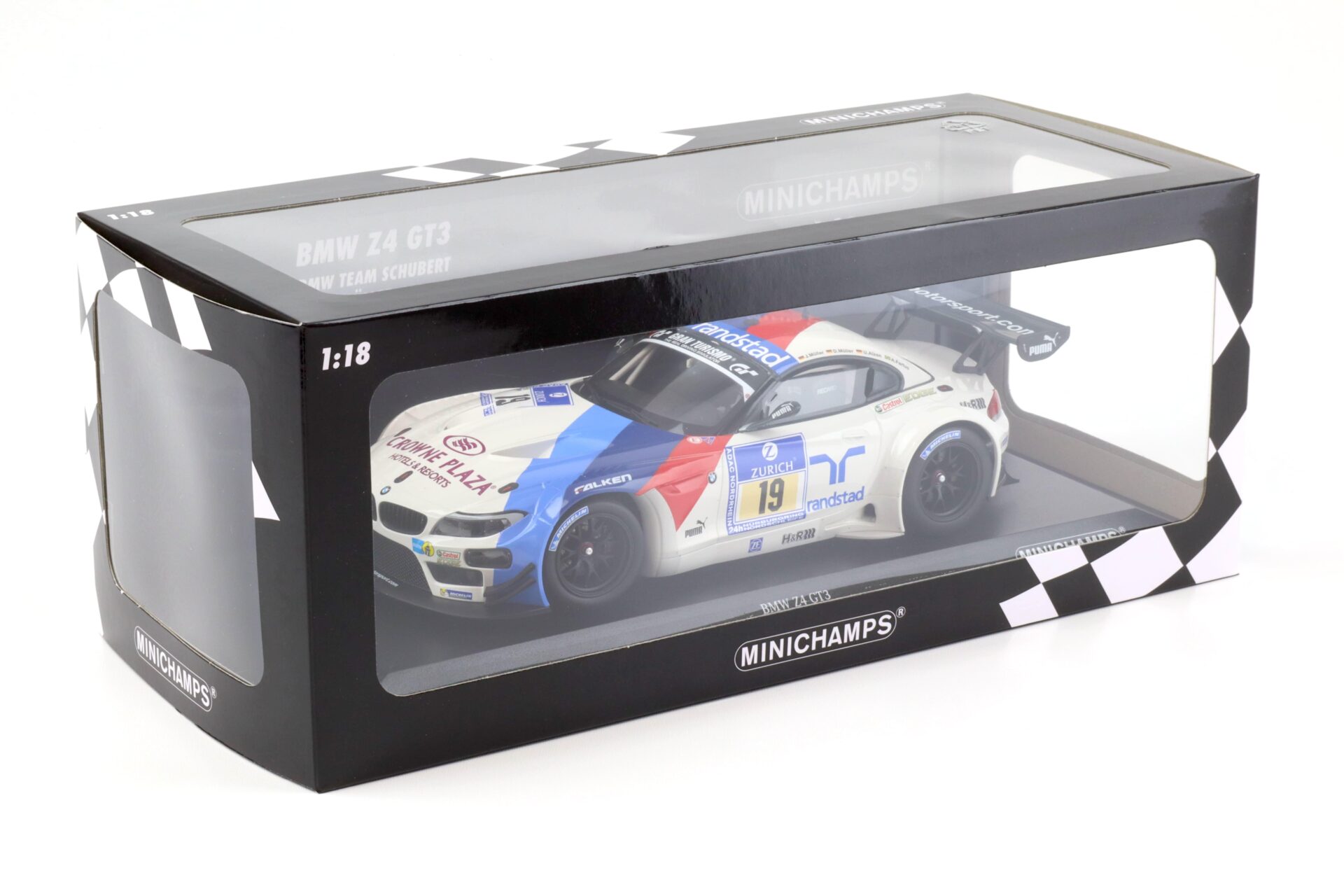 1:18 Minichamps BMW Z4 GT3 Team Schubert ADAC 24h Nürburgring 2013 Müller/ Alzen