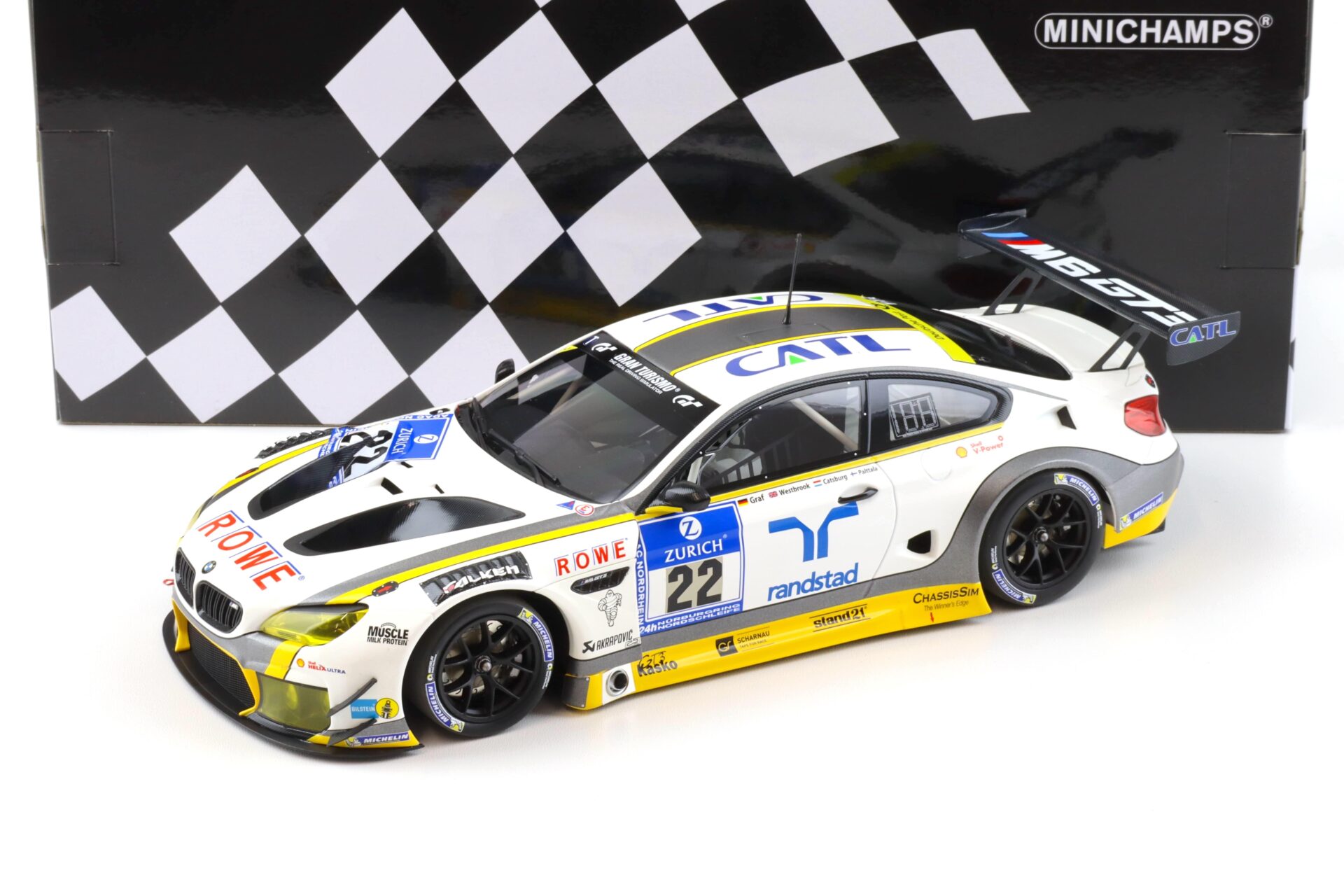ID 91537 orig.jpg 1:18 Minichamps BMW M6 GT3 ROWE Racing 24h Nürburgring 2016 Graf #22