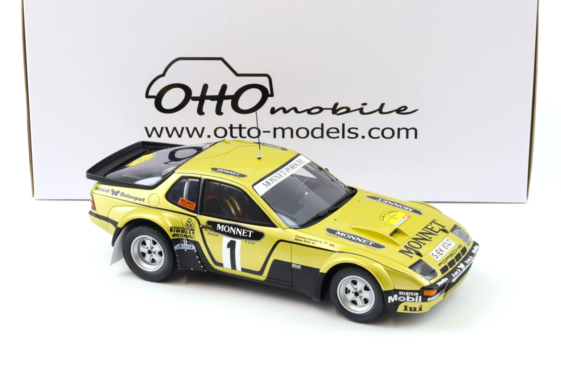 1:18 OTTO mobile OT442 Porsche 924 Carrera GT Gr.4 Röhrl ADAC Rallye Hessen 1981