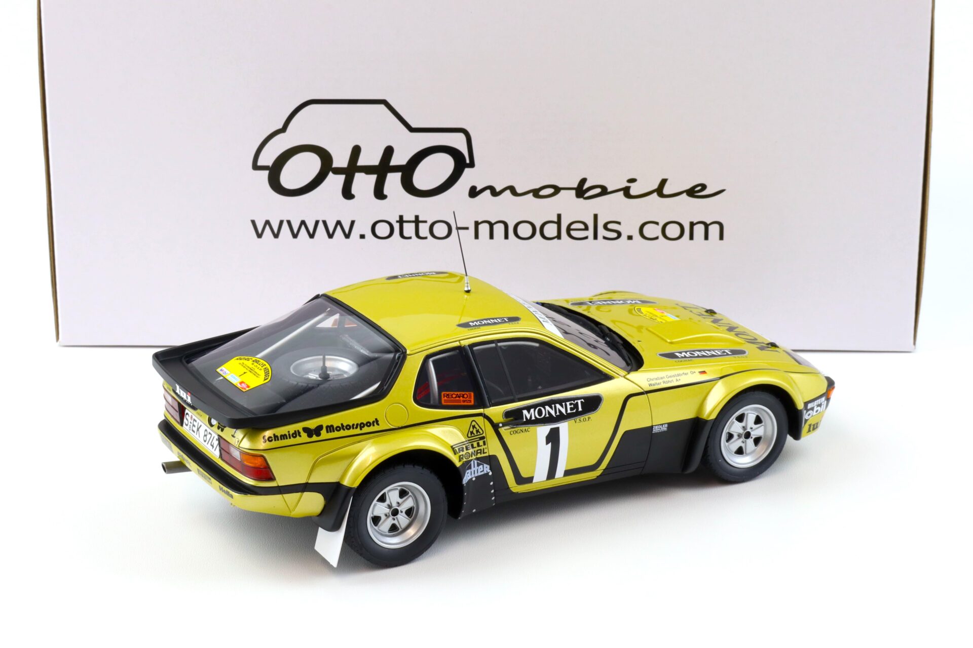 1:18 OTTO mobile OT442 Porsche 924 Carrera GT Gr.4 Röhrl ADAC Rallye Hessen 1981