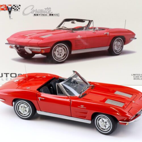1:18 AUTOart Chevrolet Corvette 1963 Convertible C2 Riverside red 71191