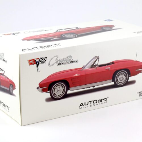 1:18 AUTOart Chevrolet Corvette 1963 Convertible C2 Riverside red 71191