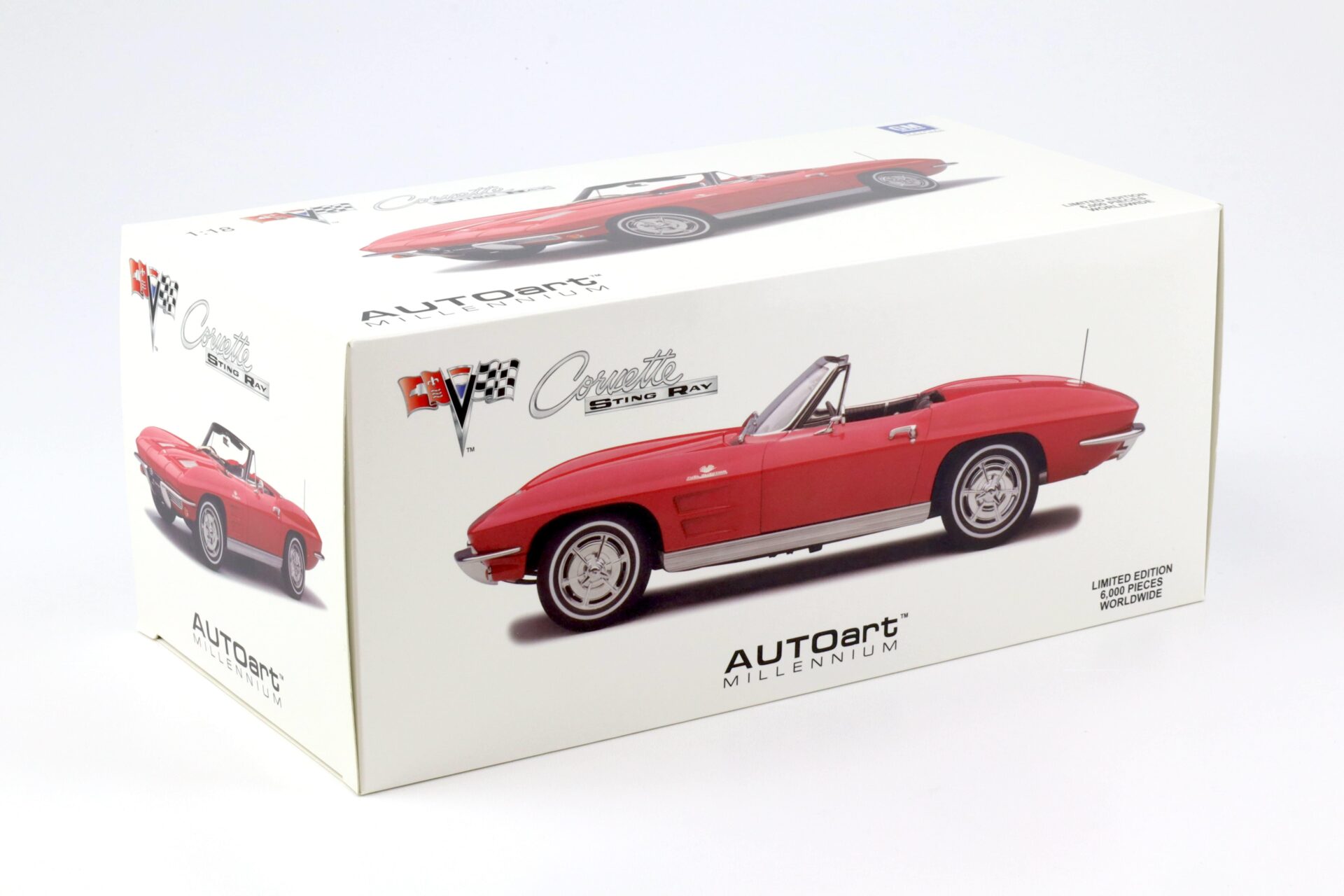 1:18 AUTOart Chevrolet Corvette 1963 Convertible C2 Riverside red 71191
