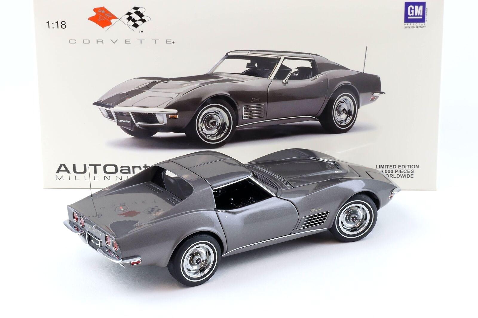 1:18 AUTOart Chevrolet Corvette C3 1970 Laguna Grey Metallic 71173