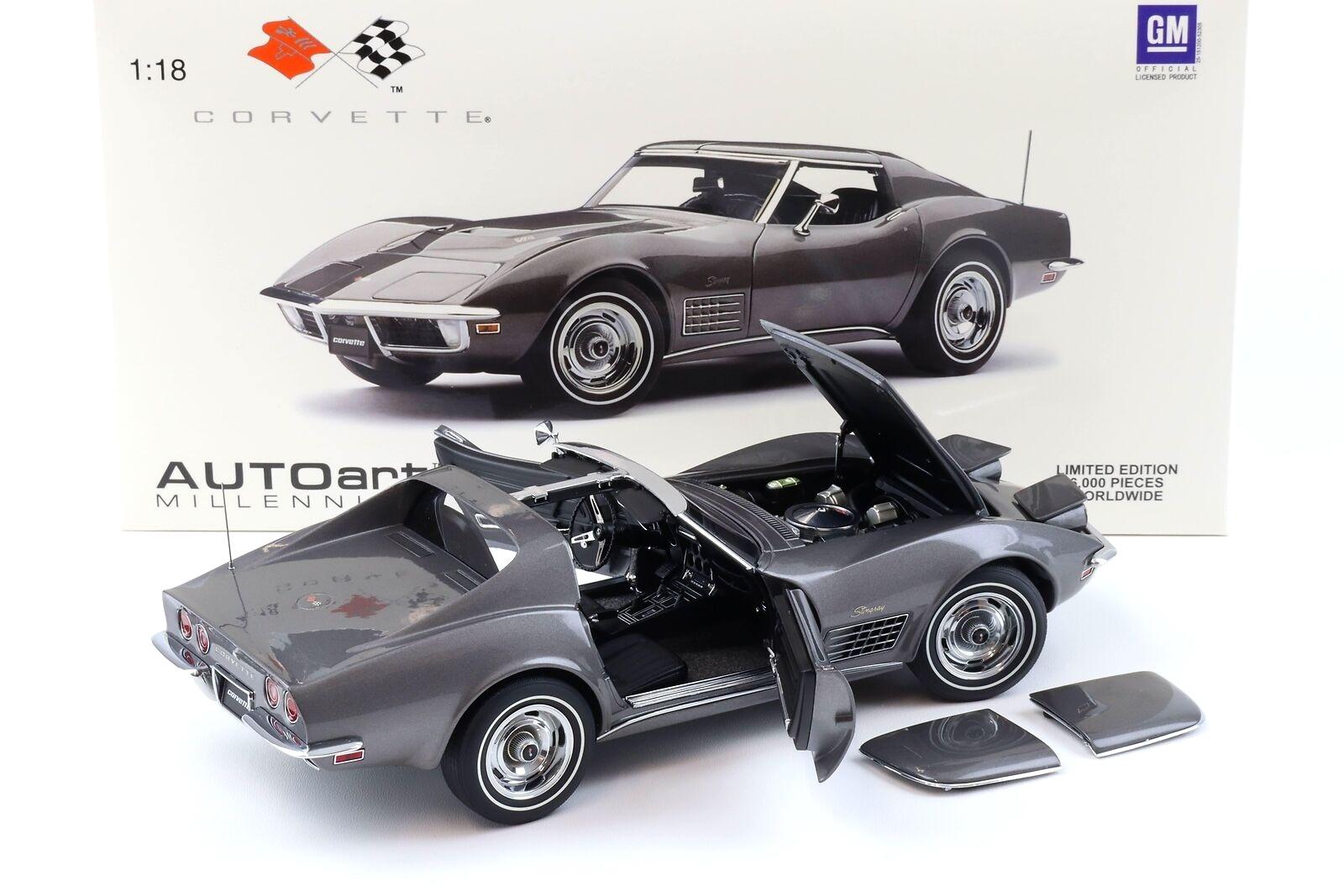 1:18 AUTOart Chevrolet Corvette C3 1970 Laguna Grey Metallic 71173