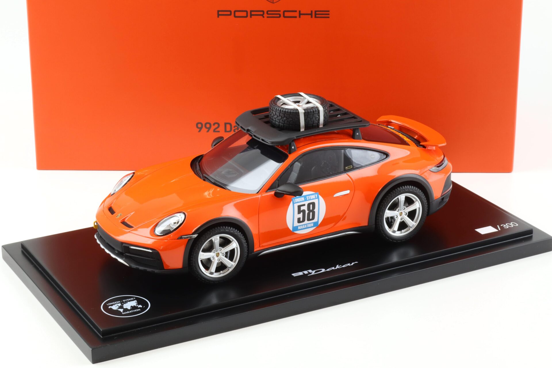 1:18 Spark Porsche 911 (992) Dakar RED58 Special Limited 300 WAP DEALER