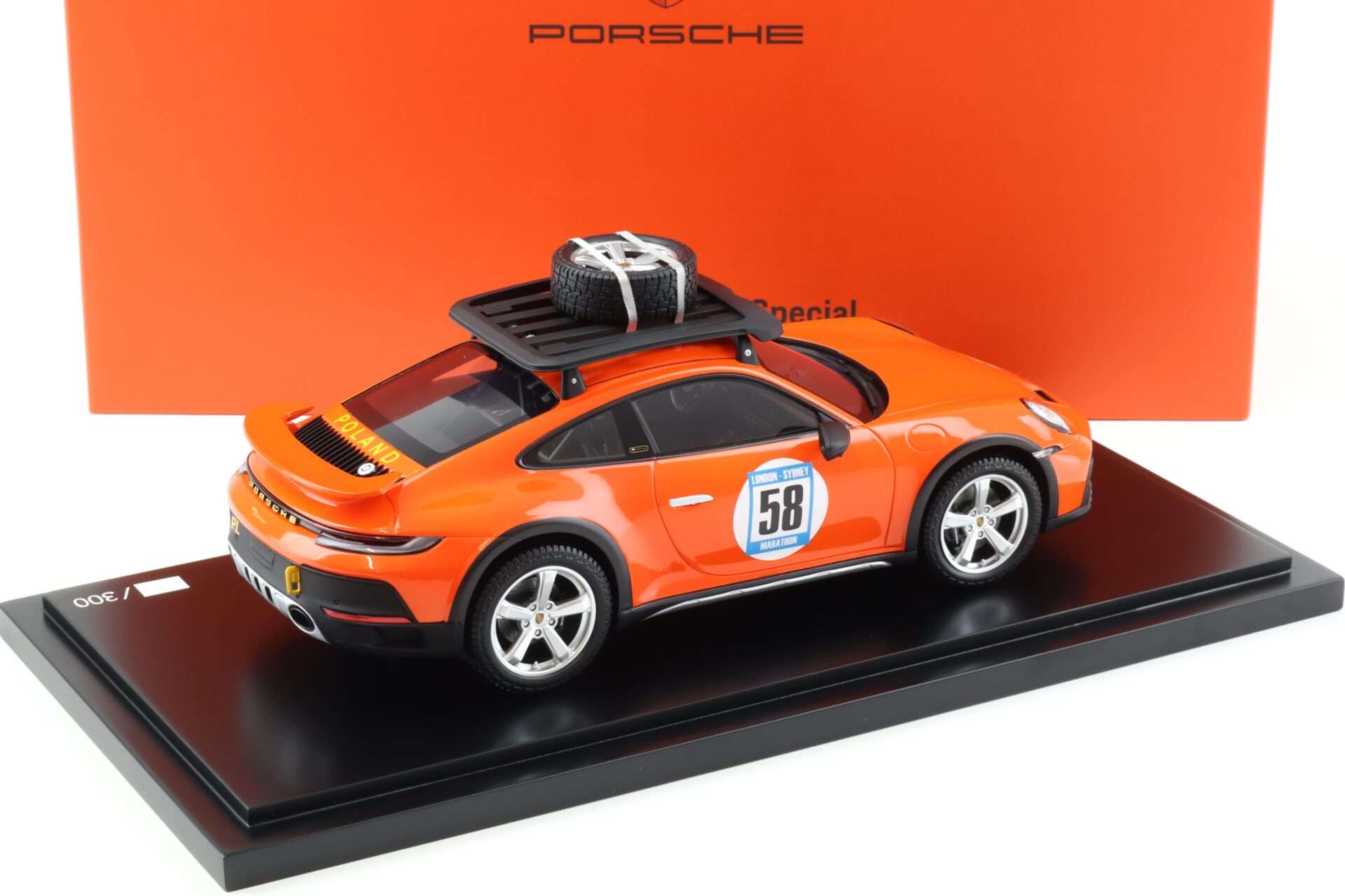 1:18 Spark Porsche 911 (992) Dakar RED58 Special Limited 300 WAP DEALER