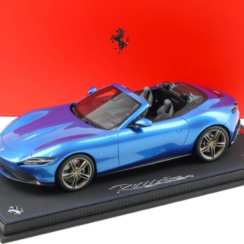 1:18 BBR Ferrari Roma Spider Blu Corsa blue with Showcase - Limited 36 pcs.