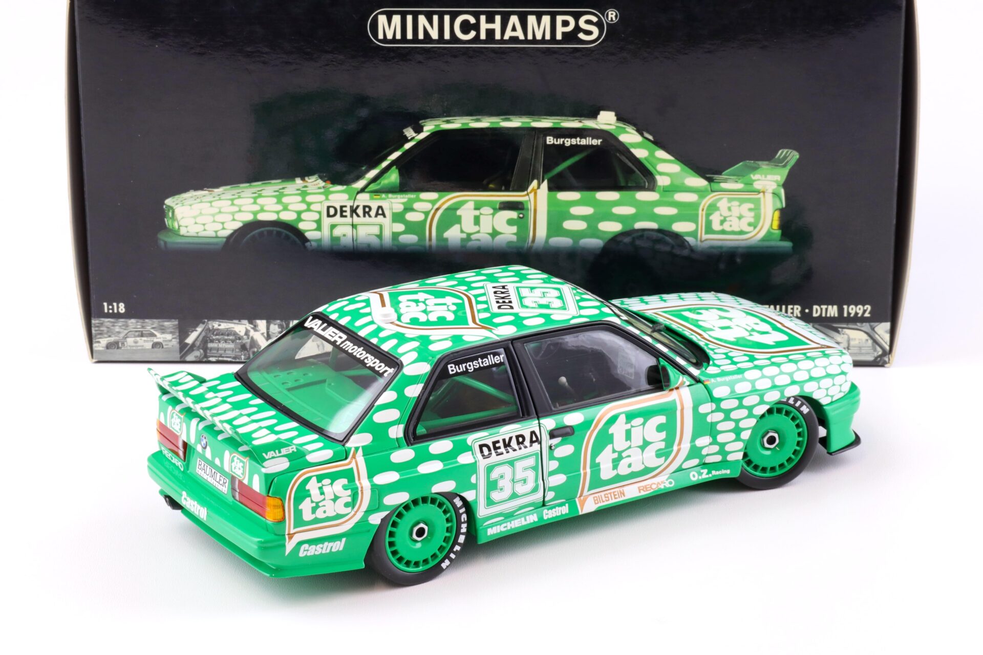 1:18 Minichamps BMW M3 E30 DTM TICTAC #35 A.Burgstaller DTM 1992