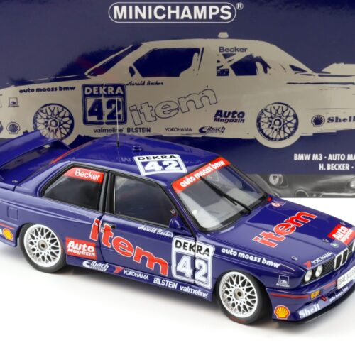 1:18 Minichamps BMW M3 E30 DTM Auto MAASS BMW #42 H.Becker DTM 1992