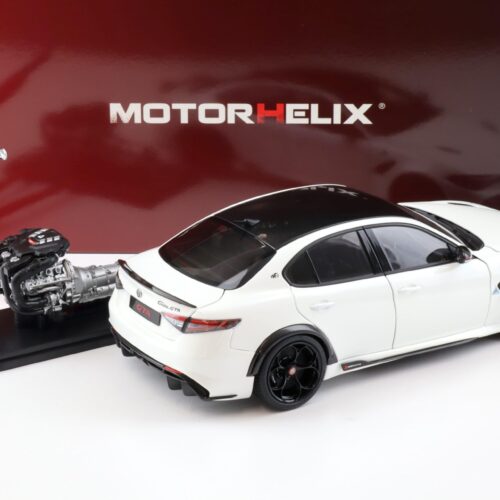 1:18 Motorhelix Alfa Romeo Giulia GTA Bianco Trofed white + engine Die-Cast M89003