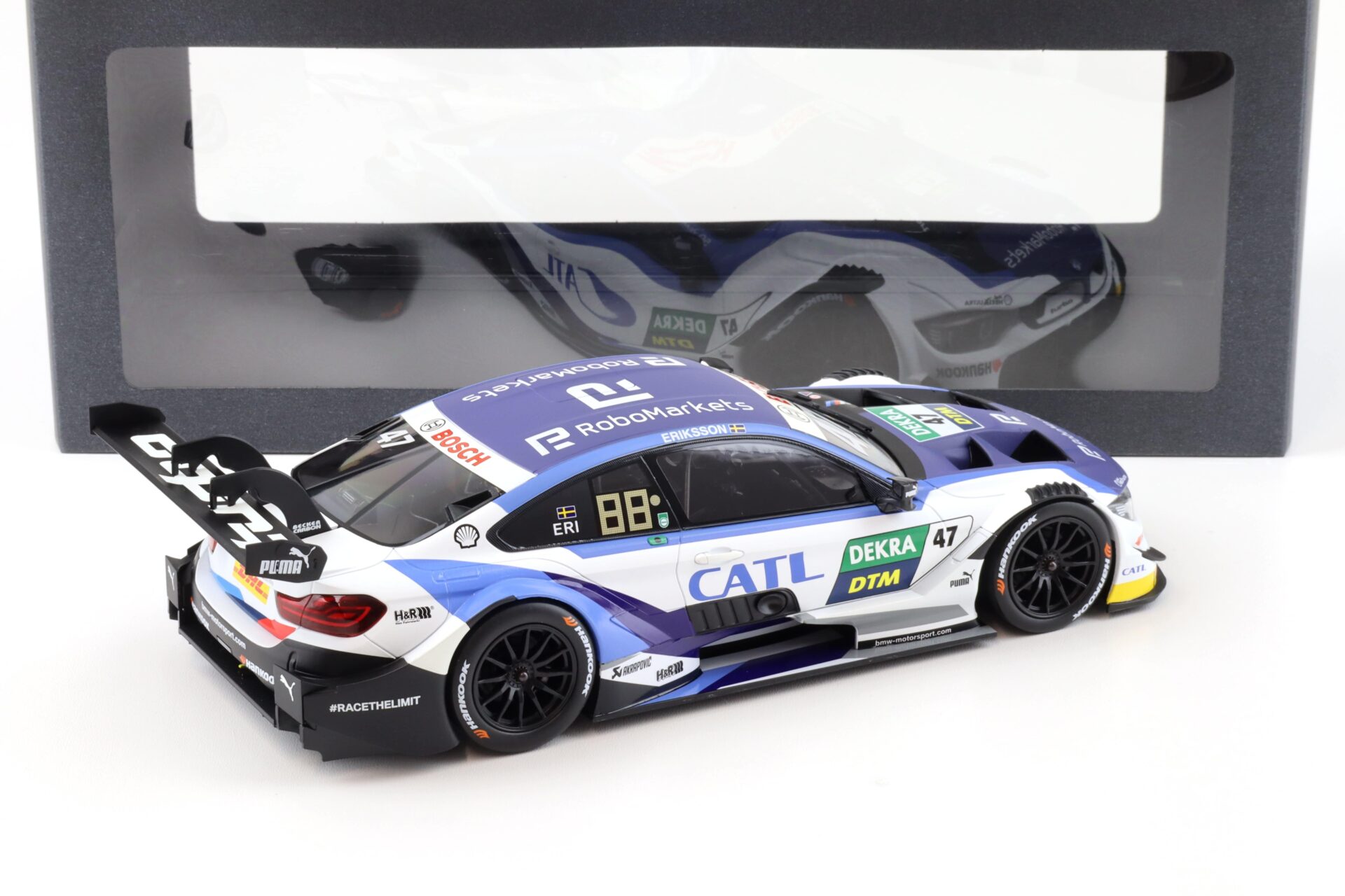 1:18 Norev BMW M4 DTM 2019 J.Eriksson BMW Team RBM #47 CATL DEALER VERSION
