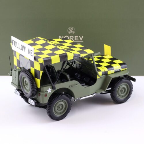1:18 Norev Jeep Willys Army 1944 Follow Me green/ yellow - Limited 200 pcs.