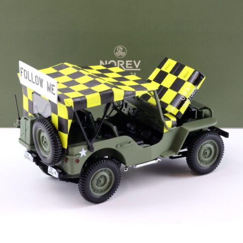 1:18 Norev Jeep Willys Army 1944 Follow Me green/ yellow - Limited 200 pcs.