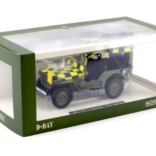 1:18 Norev Jeep Willys Army 1944 Follow Me green/ yellow - Limited 200 pcs.