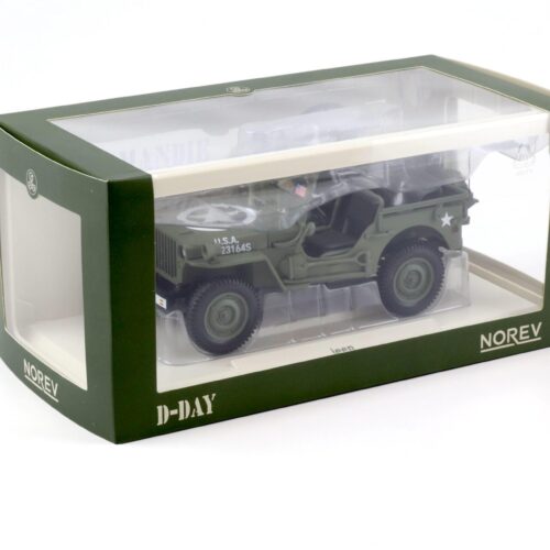1:18 Norev Jeep Willys Army 1944 D-Day US Army green 189016