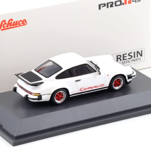 1:43 Schuco PRO.R43 Porsche 911 Carrera 3.2 CS Coupe white/ red - Image 2