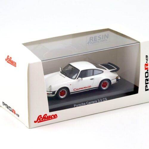 1:43 Schuco PRO.R43 Porsche 911 Carrera 3.2 CS Coupe white/ red - Image 3