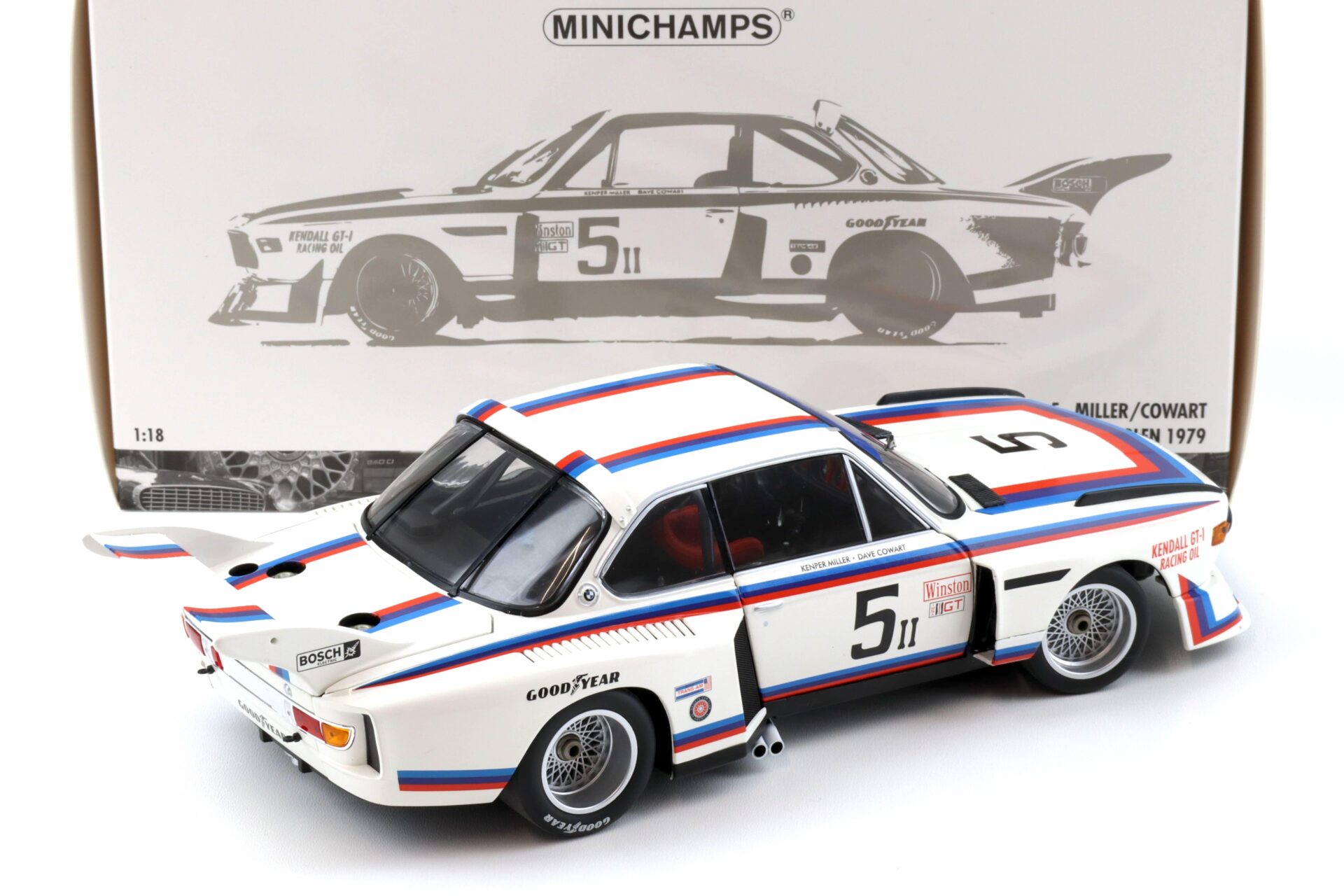 1:18 Minichamps BMW 3.5 CSL Gr.5 MILLER/ COWART 6h Watkins Glen 1979