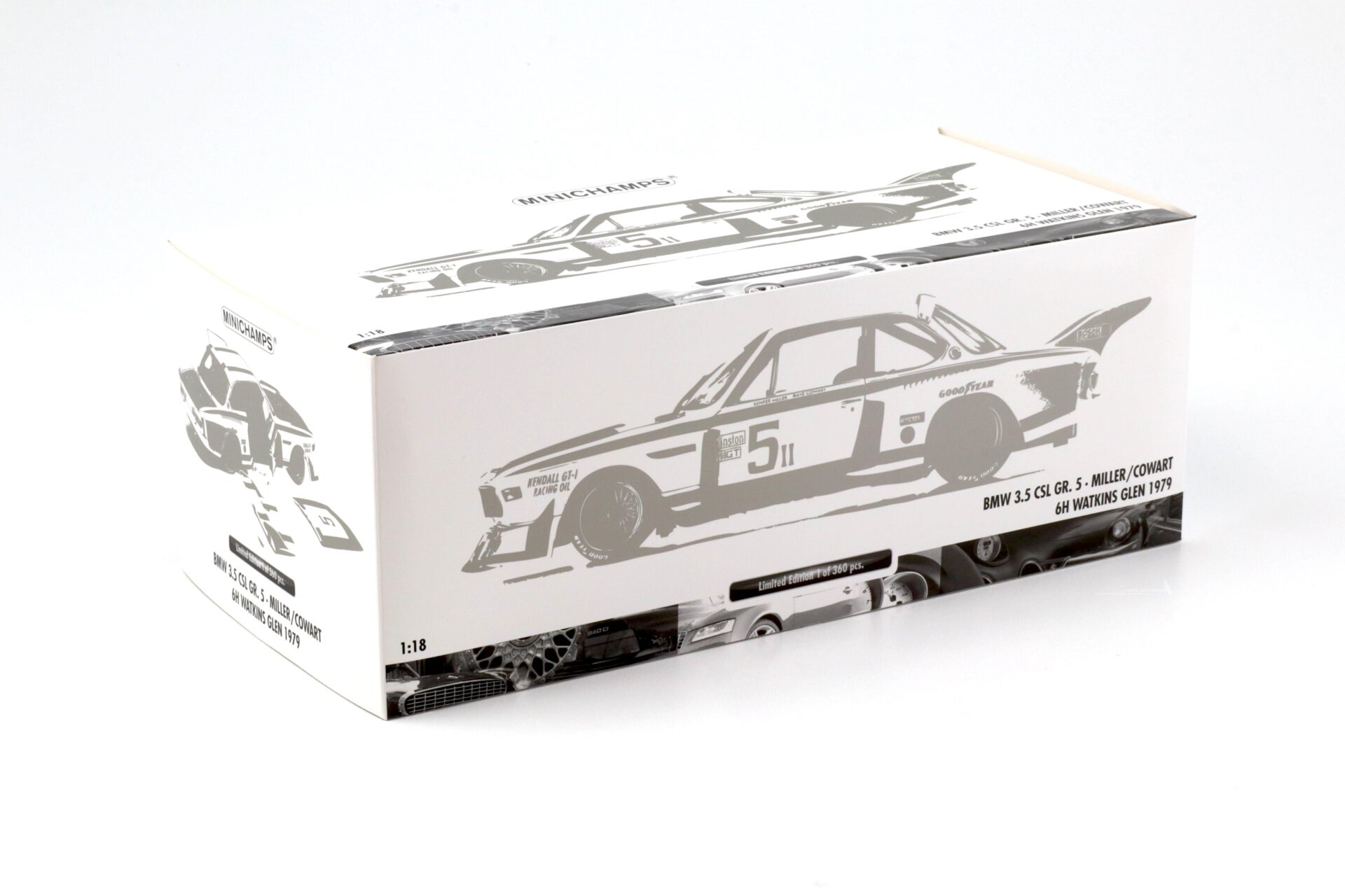 1:18 Minichamps BMW 3.5 CSL Gr.5 MILLER/ COWART 6h Watkins Glen 1979
