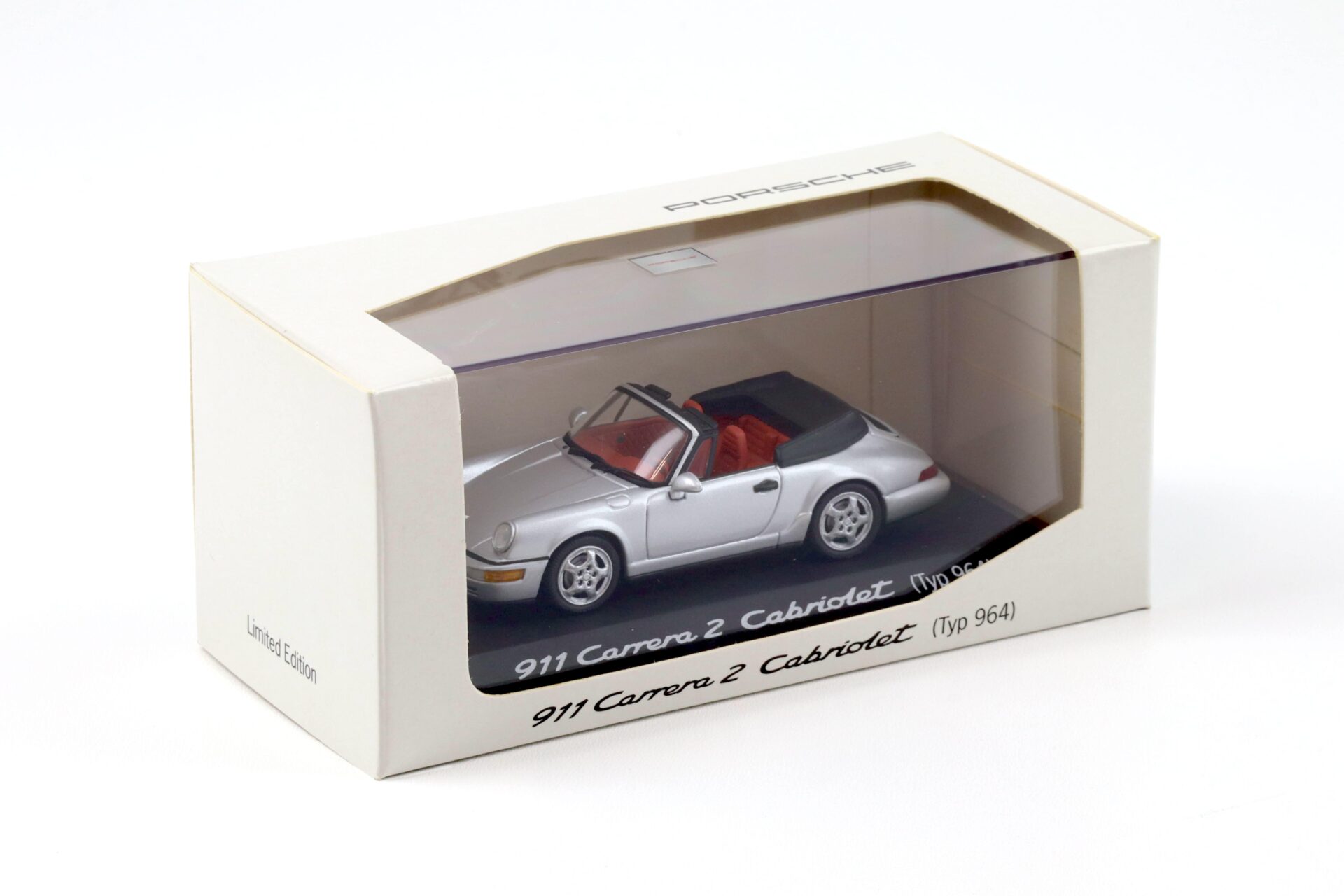 1:43 Minichamps Porsche 911 964 Carrera 2 Cabriolet silver WAP DEALER