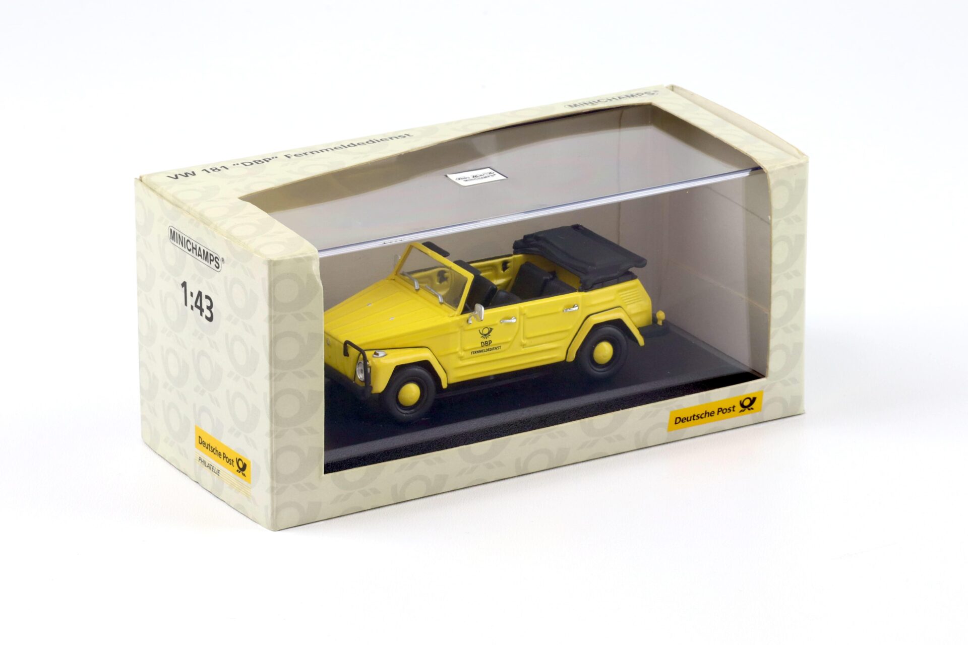 1:43 Minichamps VW 181 DBP Fernmeldedienst Deutsche Post yellow