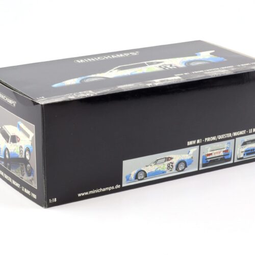 1:18 Minichamps BMW M1 Procar Pironi/ Quester 24h Le Mans 1980 Carte de France