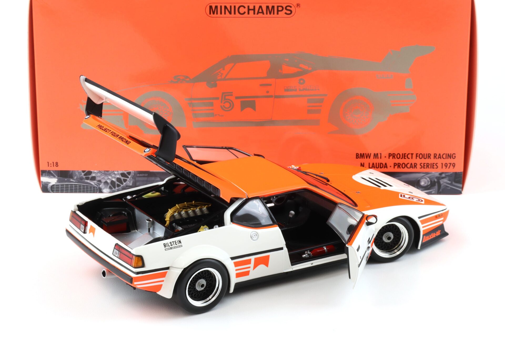 1:18 Minichamps BMW M1 Procar Project Four Racing #5 N.Lauda Procar Series 1979