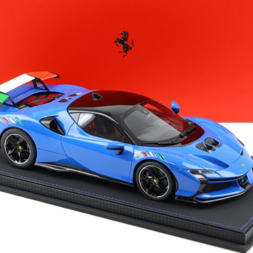 1:18 BBR Ferrari SF90 XX Stradale blue Francia/ black roof/ Italy flag - Limited 50 pcs.