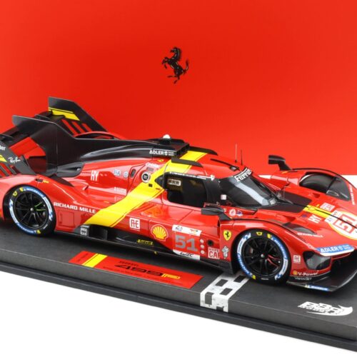 1:18 BBR Ferrari 499P Winner 24h Le Mans 2023 Car #51 with Showcase - Limited 749 pcs.