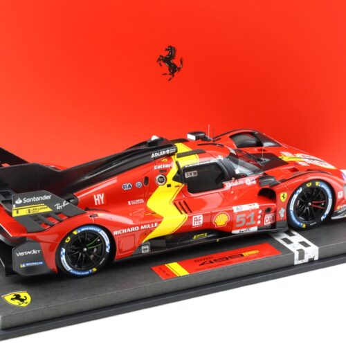 1:18 BBR Ferrari 499P Winner 24h Le Mans 2023 Car #51 with Showcase - Limited 749 pcs.