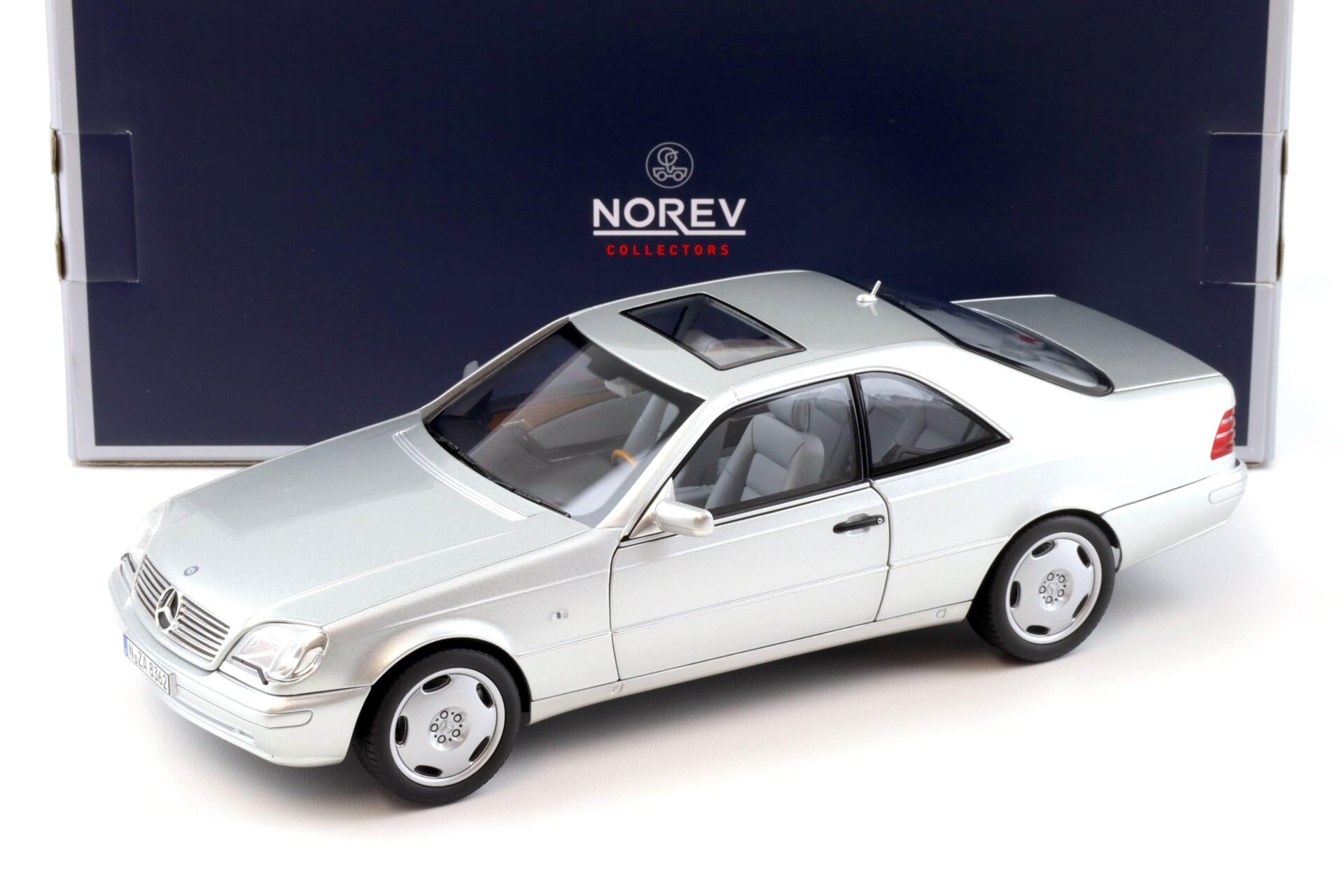 ID 93114 orig.jpg 1:18 Norev Mercedes CL 600 Coupe C140 silver metallic 1997