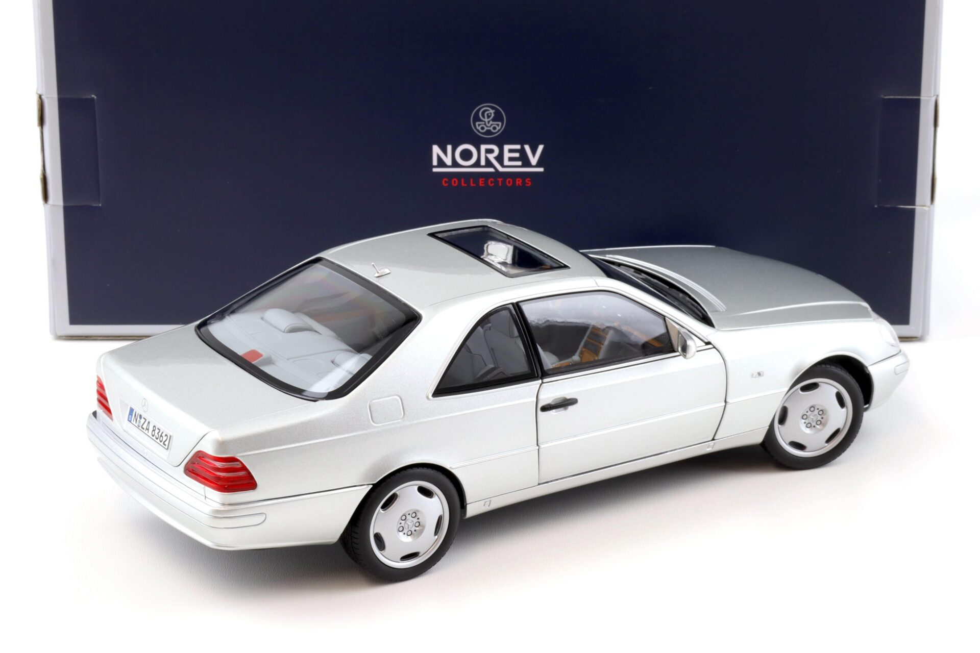 1:18 Norev Mercedes CL 600 Coupe C140 silver metallic 1997