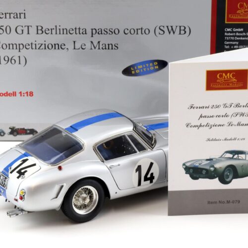 1:18 CMC Ferrari 250 GT Berlinetta passo corto SWB Competizione 1961 Le Mans M-079