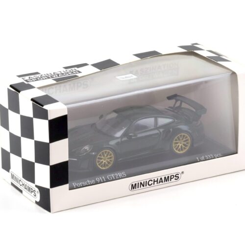 1:43 Minichamps Porsche 911 (991.II) GT2 RS British Racing green/ gold wheels