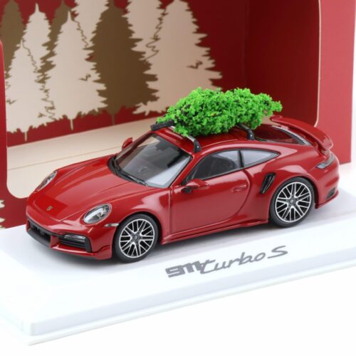 1:43 Minichamps Porsche 911 992 Turbo S Weihnachten 2024 Karmin red WAP DEALER