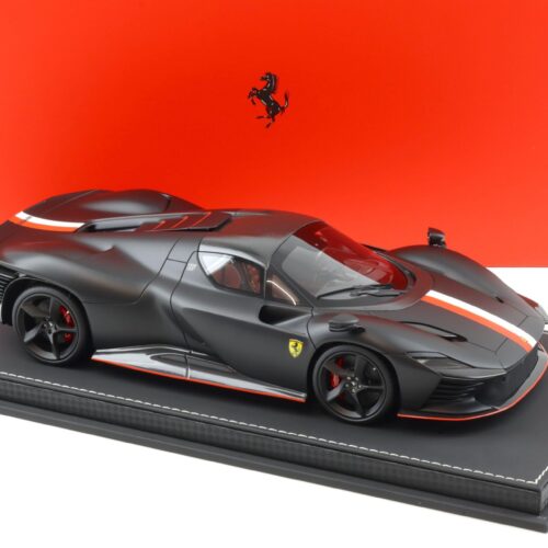1:18 BBR Ferrari SP3 Daytona Spider Closed roof C.Leclerc matt black - Limited 146 pcs.