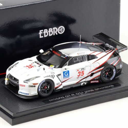 1:43 Ebbro Nissan GT-R R35 GT1 2009 Silverstone #35 Krumm/Turner white